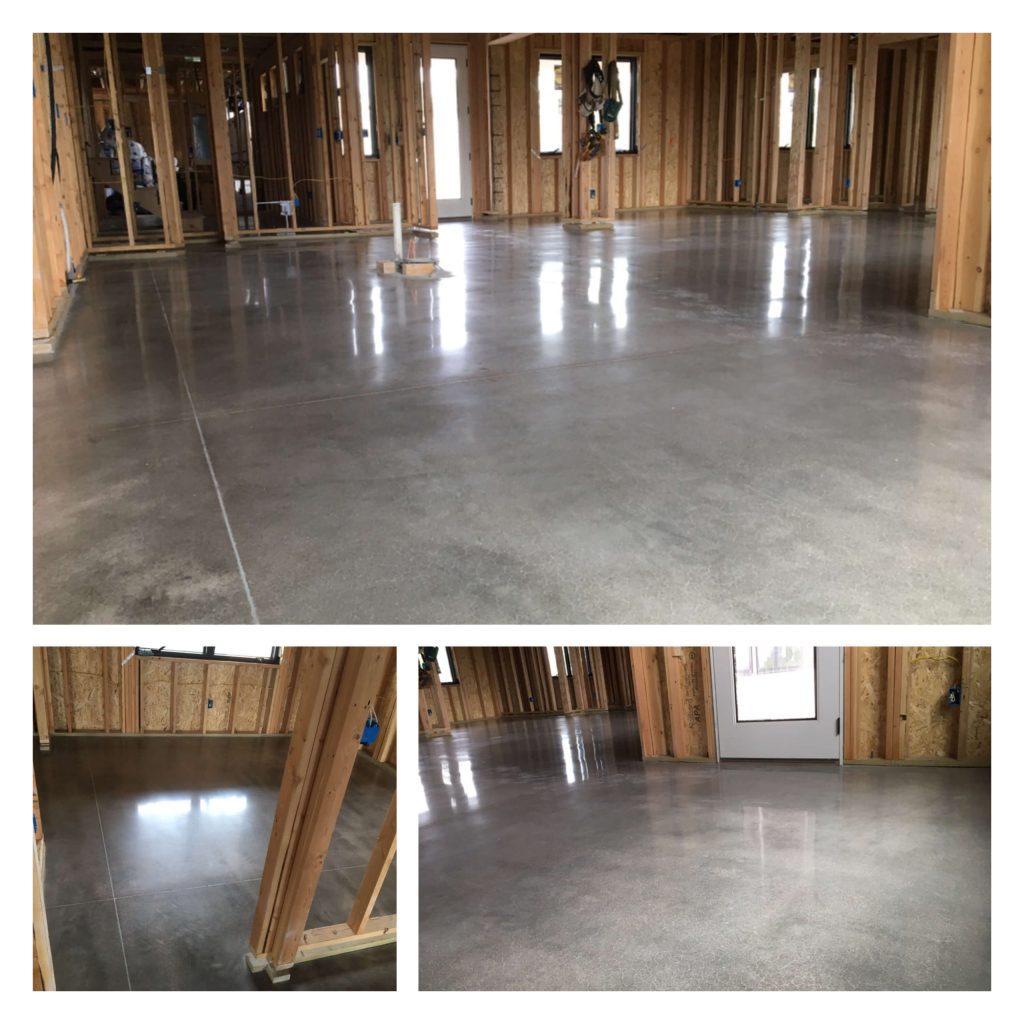 Recently polished concrete floor